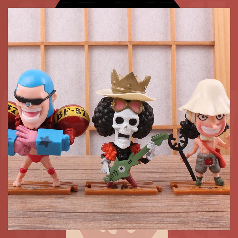 10pcs set One Piece Action Figure Model Toy Japanese Anime Peripheral Collection Desktop Decor Luffy Nami 1 - One Piece Plush