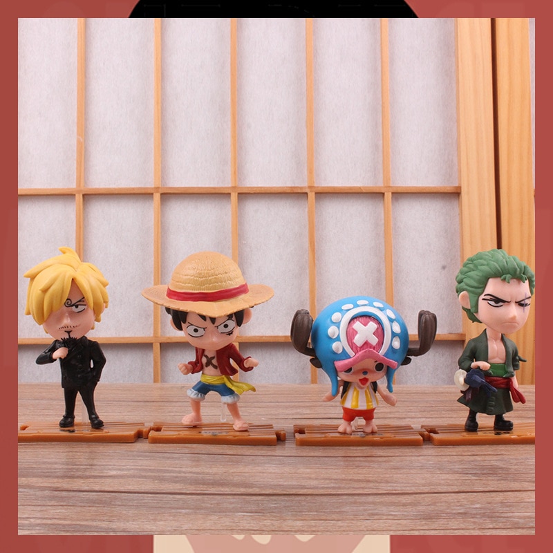 10pcs set One Piece Action Figure Model Toy Japanese Anime Peripheral Collection Desktop Decor Luffy Nami 2 - One Piece Plush