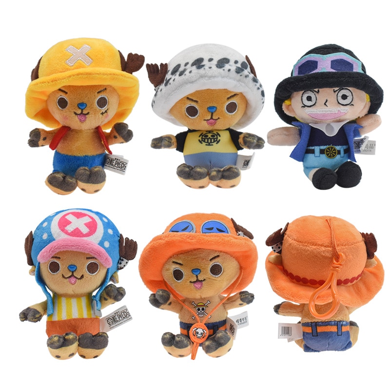 11CM One Piece Kawaii Plush Keychain Toy Tony Chopper Soft Stuffed Plush Dolls Keychain Handbag Ornaments 1 - One Piece Plush