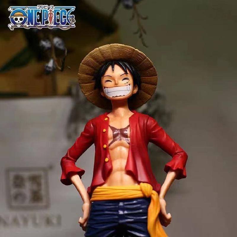 28cm Anime One Piece Assemble Figure Confident Smiley Luffy Three Form Face Changing Doll Action Figurine 1 - One Piece Plush