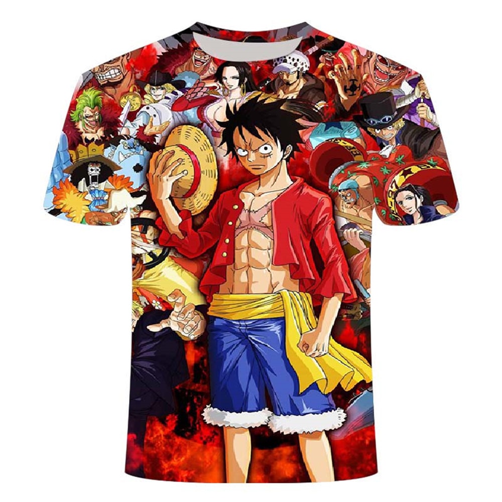 3D Printed One Piece Monkey D Luffy T shirts for Boys 2022 Summer Casual Home Kids 3 - One Piece Plush