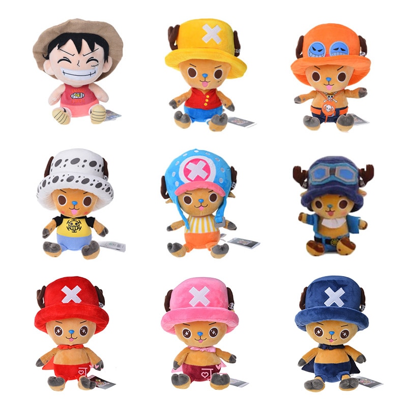 Anime One Piece Plush Toys Luffy Chopper Sabo Plush Doll Stuffed Kawaii Cute Toy Chopper Doll - One Piece Plush