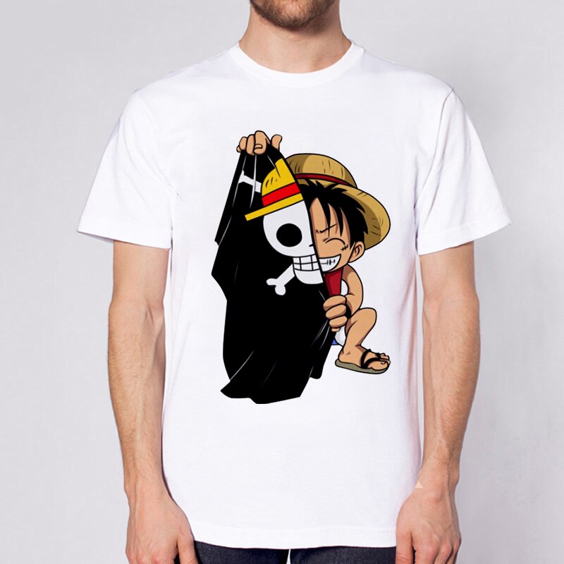 Funny One Piece T Shirt Japanese Anime Men T shirt Luffy T Shirts Clothing Tee Shirt - One Piece Plush