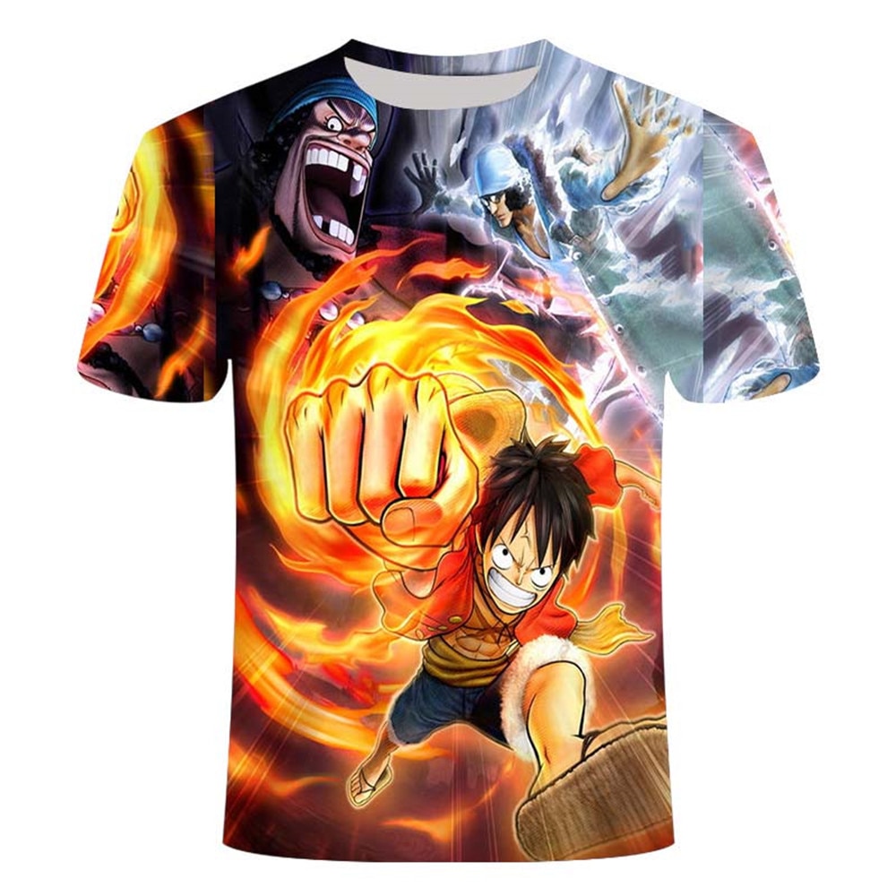 Kids T shirts for Boys 2022 3D Printed One Piece T shirt Punk Clothes Anime Fandom 4 - One Piece Plush