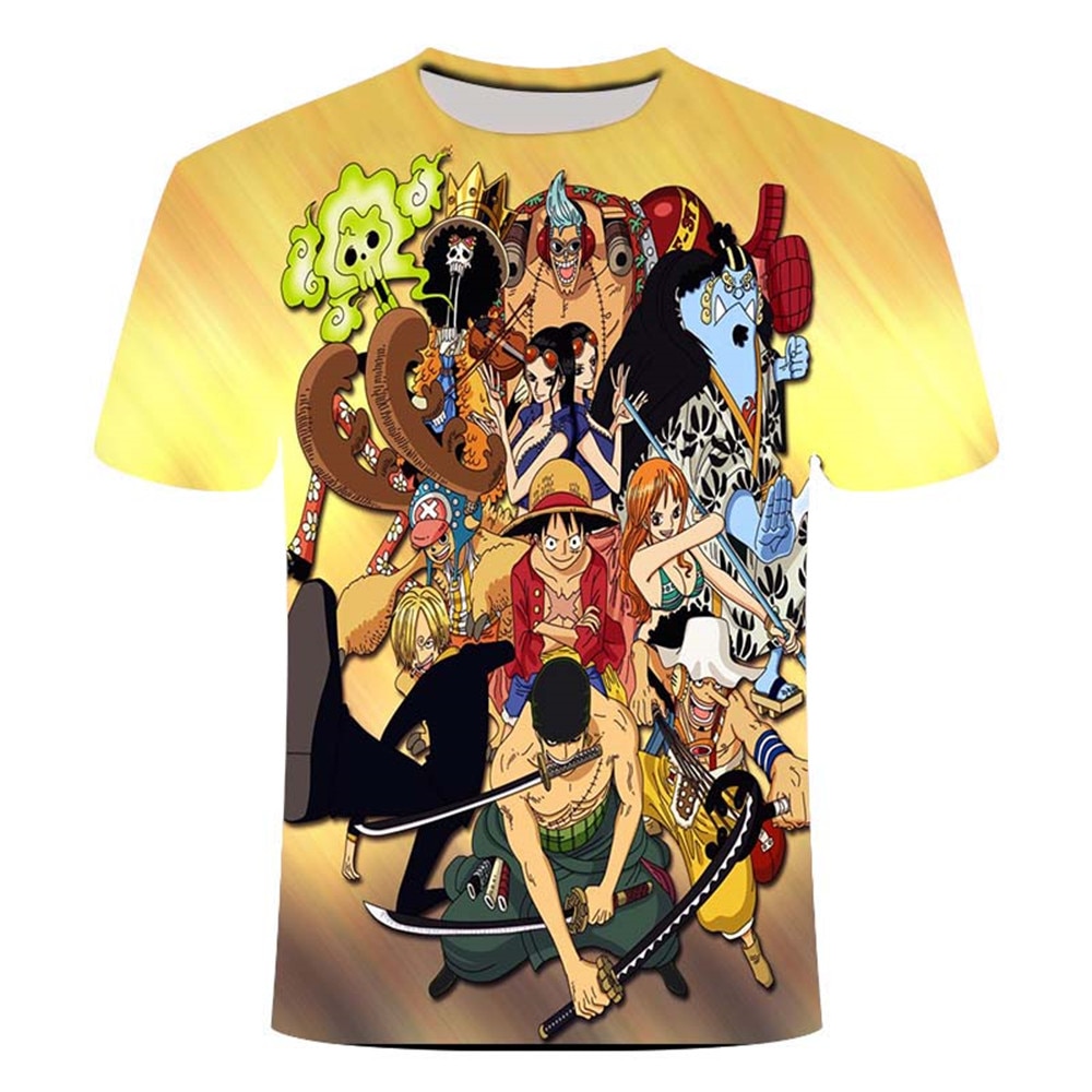 Kids T shirts for Boys 2022 3D Printed One Piece T shirt Punk Clothes Anime Fandom 5 - One Piece Plush