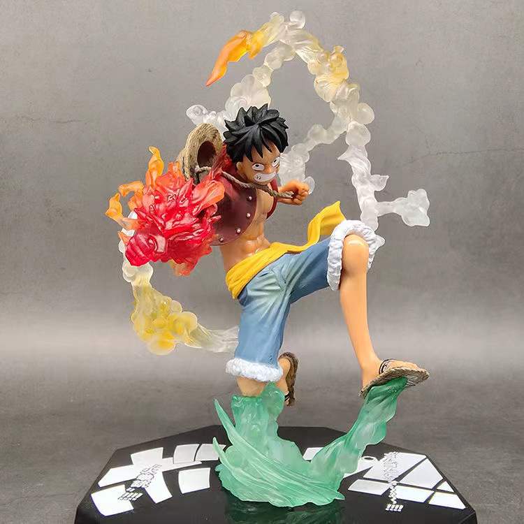 One Piece Anime Monkey D Luffy Roronoa Ace Pvc Action Model Collection Cool Stunt Figure Toy 1 - One Piece Plush