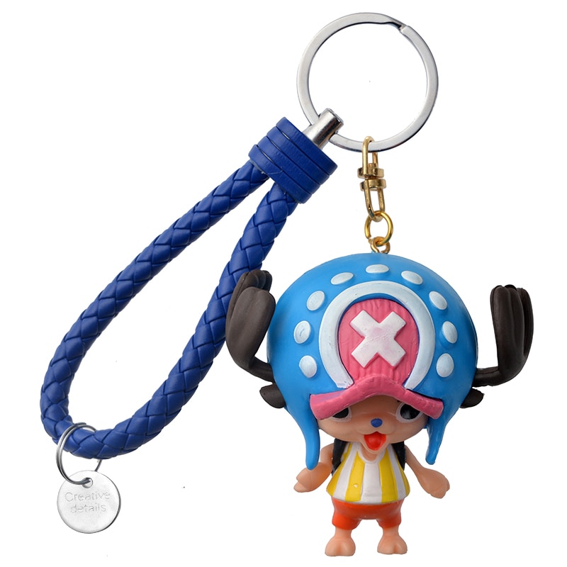 One Piece Figure Keychain Pendant Cartoon Luffy PVC Anime Doll Creative Car Keychain Bag Pendant Accessories 5 - One Piece Plush