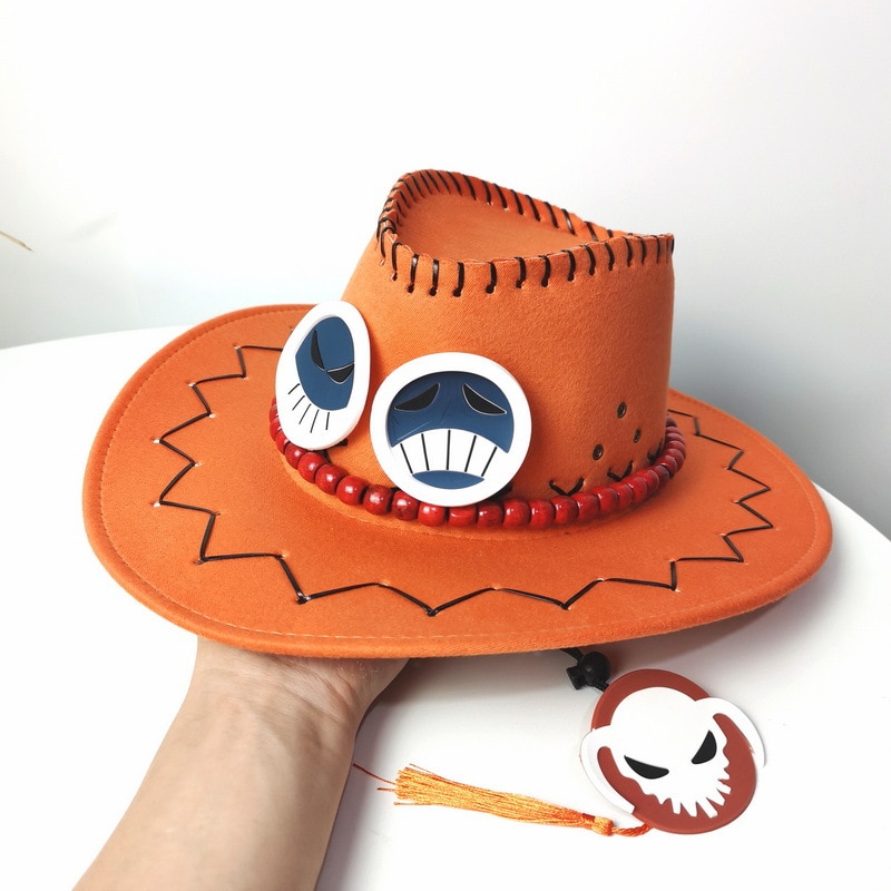 One Piece Portgas D Ace Hats Anime Cosplay Cowboy Cap for Men Women Children Pirates Cap 3 - One Piece Plush