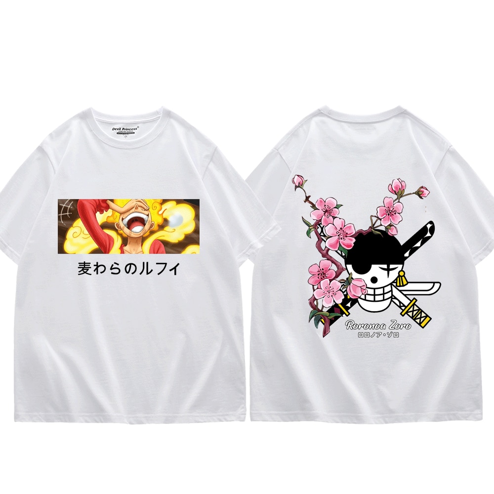 One Piece Roronoa Zoro Luffy T Shirt Hip Hop Streetwear Men Women Japanese Oversized T Shirt 1 - One Piece Plush