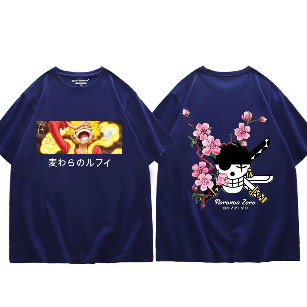 One Piece Roronoa Zoro Luffy T Shirt Hip Hop Streetwear Men Women Japanese Oversized T Shirt 3 - One Piece Plush