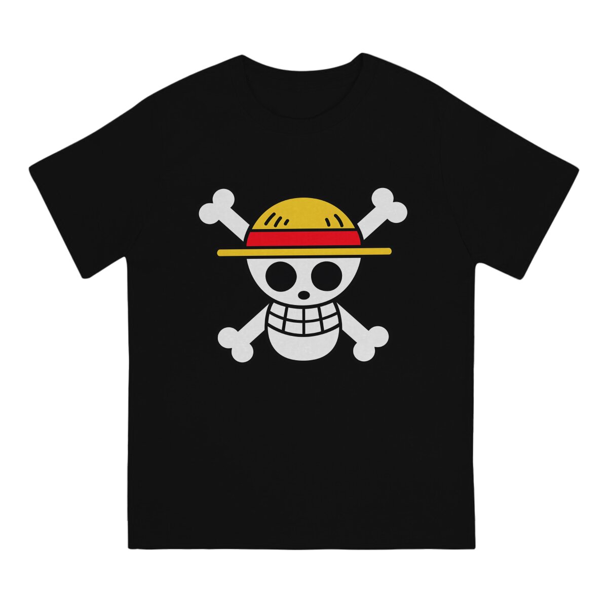 One Piece Skull Pirate Flag Man s TShirt O Neck Tops Polyester T Shirt Funny Birthday 1 - One Piece Plush