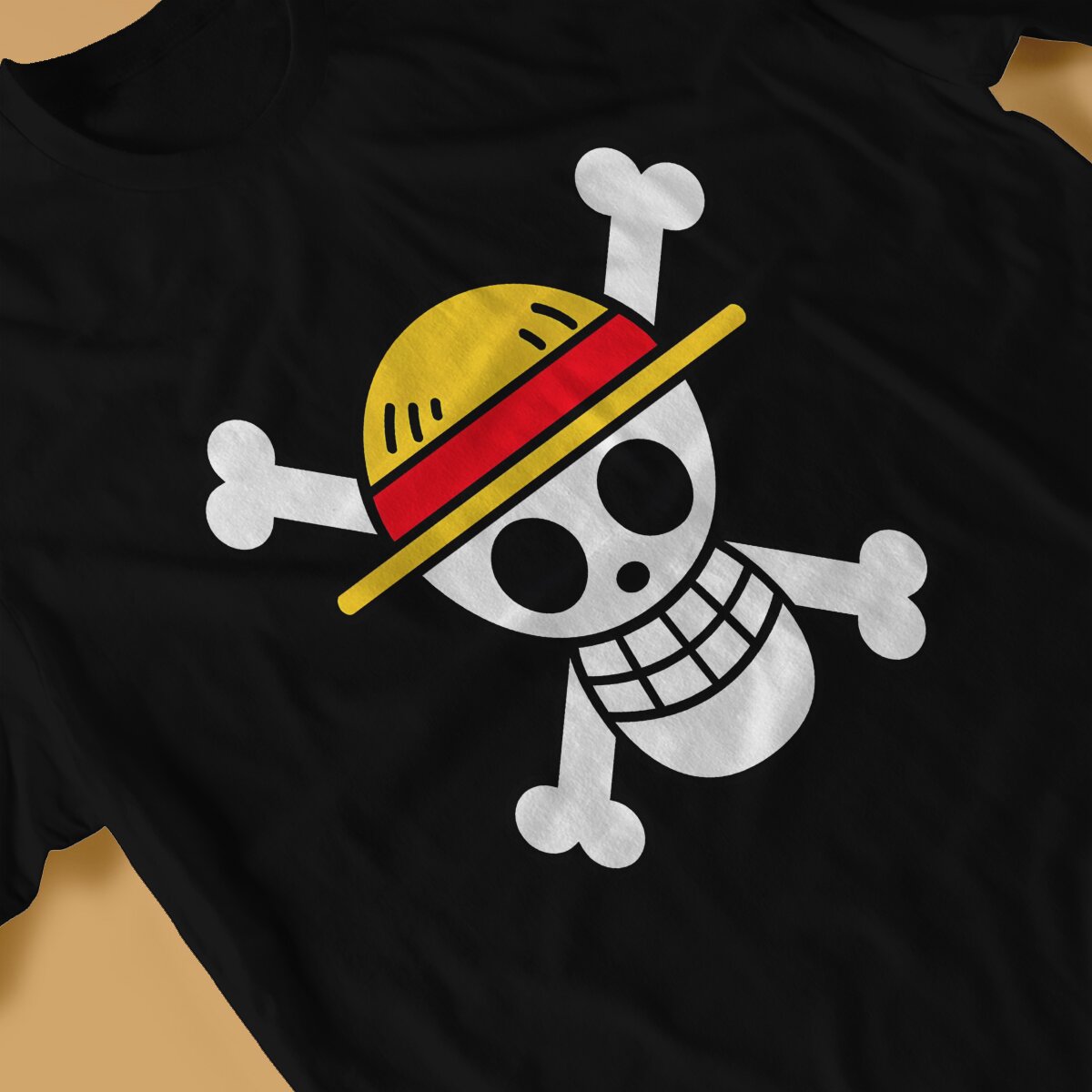 One Piece Skull Pirate Flag Man s TShirt O Neck Tops Polyester T Shirt Funny Birthday 2 - One Piece Plush