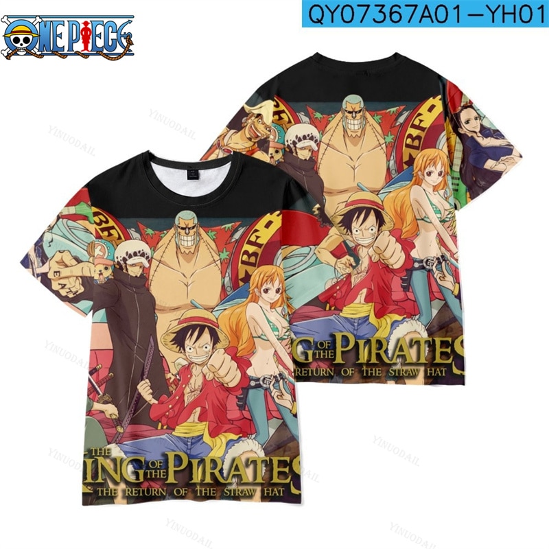 Shanks ACE Sabo One Piece Trafalgar D Law Luffy T shirt Zoro SanjiSummer Tees Clothes Tops - One Piece Plush