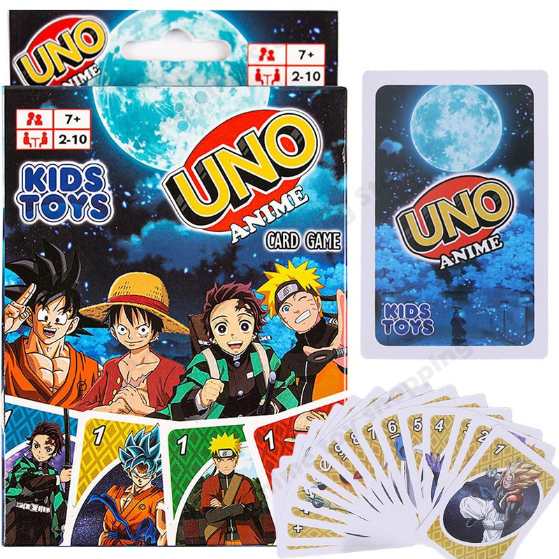 UNO Anime Cartoon One Piece Naruto Dragon Ball Z Demon Slayer Puzzle Cards Games Fanny Familie - One Piece Plush
